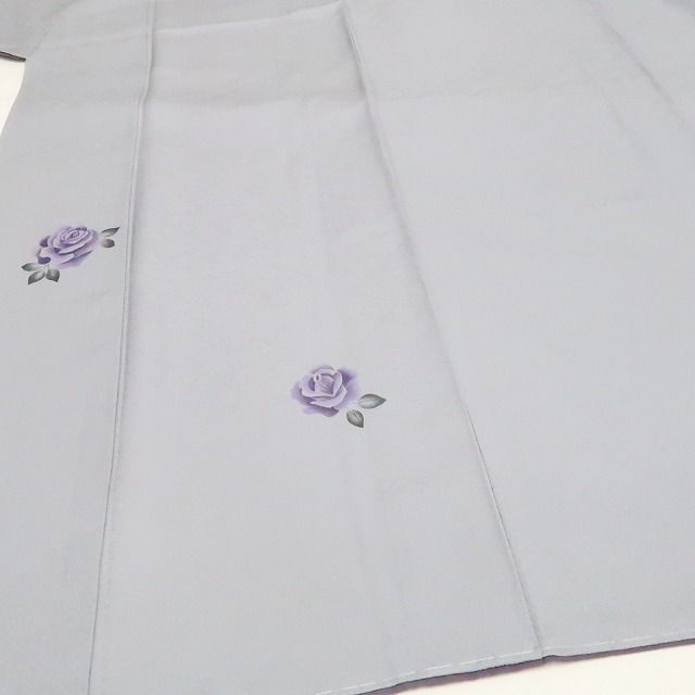 【新古品】tomihisa 新品 薔薇 着物 正絹 仕付け糸付 付下げ 7883