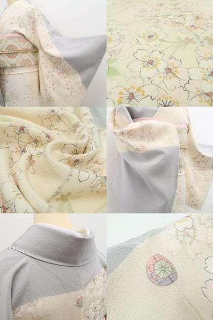 【新古品】tomihisa 新品 三越謹製 桜 着物 落款 仕付け糸付 正絹 作家物 訪問着 7886