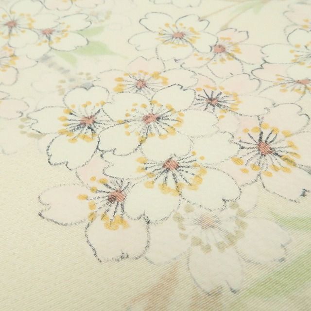 【新古品】tomihisa 新品 三越謹製 桜 着物 落款 仕付け糸付 正絹 作家物 訪問着 7886