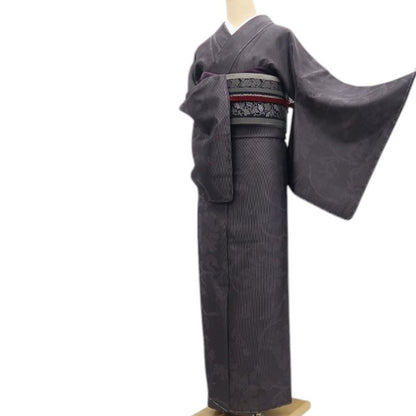 【新古品】tomihisa 新品 BANKAN 唐花 着物 正絹 仕付け糸付 お召 7887