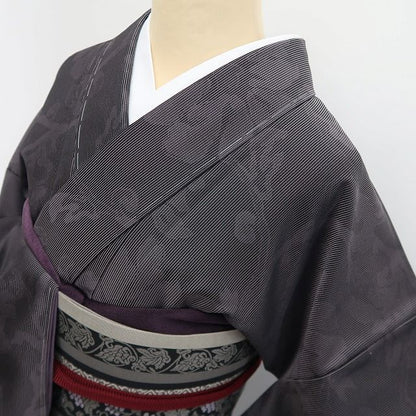 【新古品】tomihisa 新品 BANKAN 唐花 着物 正絹 仕付け糸付 お召 7887