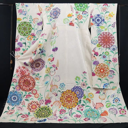 【新品】tomihisa 新品 お仕立て上がり品 華文 着物 成人式 仕付け糸付 トールサイズ 振袖 7894