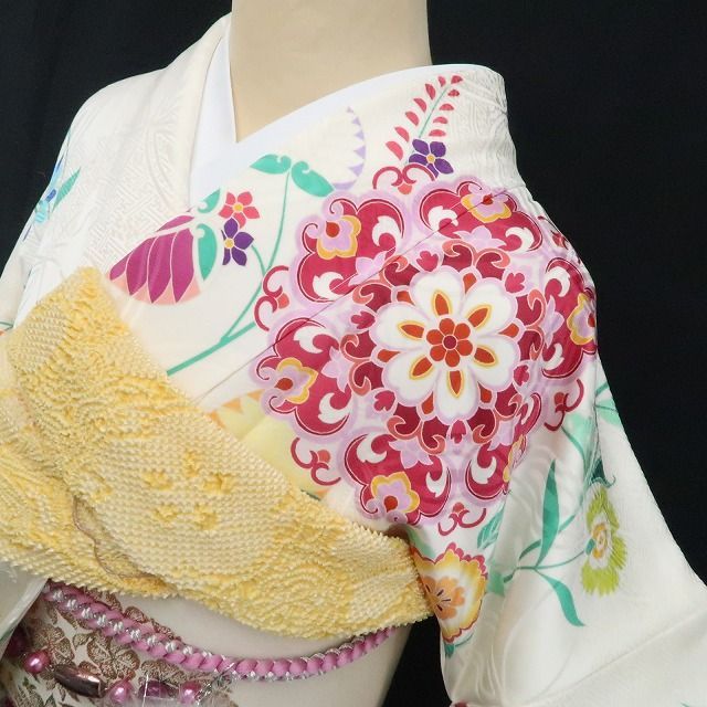 【新品】tomihisa 新品 お仕立て上がり品 華文 着物 成人式 仕付け糸付 トールサイズ 振袖 7894