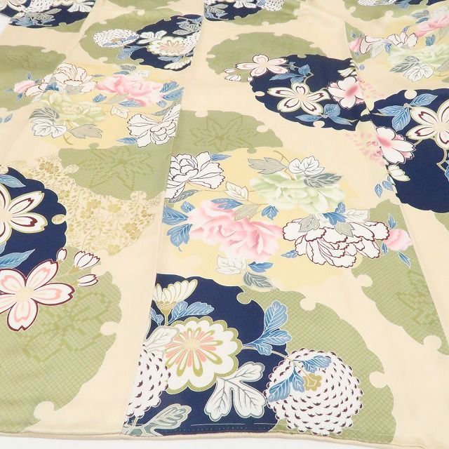 【新古品】tomihisa 新品 希少トールサイズ 金駒刺繍 着物 正絹 仕付け糸付 成人式 振袖 7909
