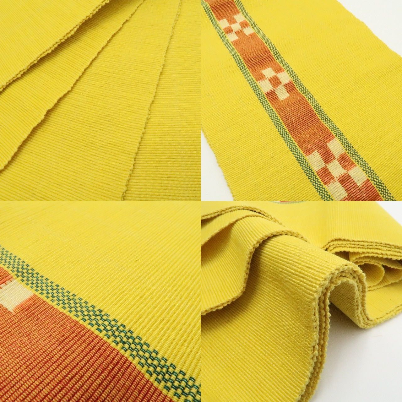【中古】tomihisa 美品 ミンサー みんさー 着物 綿 八寸なごや帯 7917