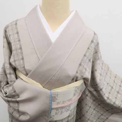 【新古品】tomihisa 新品 池田重子 落款 着物 正絹 仕付け糸付 お召 7929
