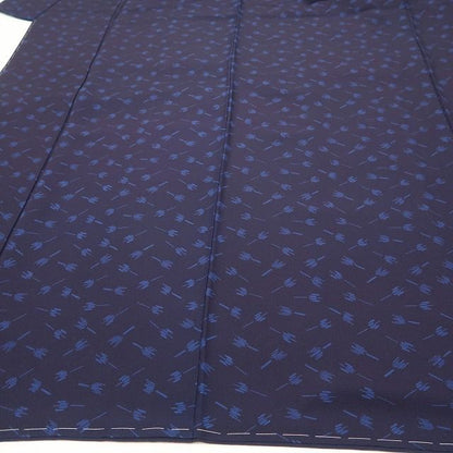 【新古品】tomihisa 新品 藍香房 着物 正絹 仕付け糸付 藍染め 小紋 7930
