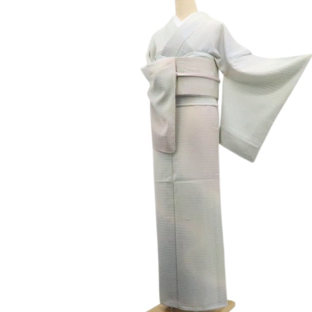 【新古品】tomihisa 新品 単衣 染色作家 桐村博 落款 仕付け糸付 やまだ織 本塩沢 訪問着 7933