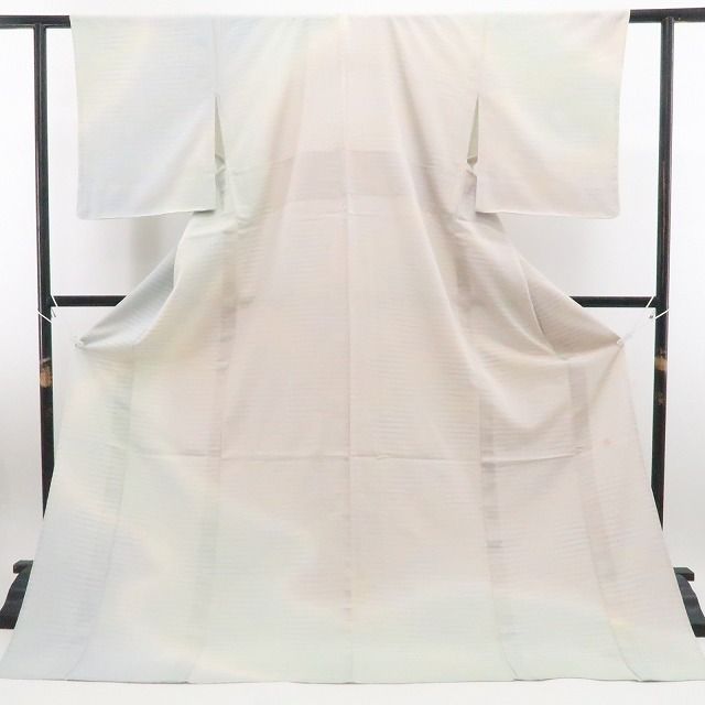 【新古品】tomihisa 新品 単衣 染色作家 桐村博 落款 仕付け糸付 やまだ織 本塩沢 訪問着 7933