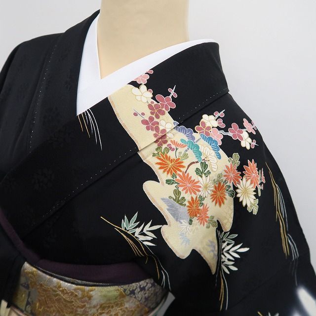 【中古】tomihisa 未着用 単衣 金駒刺繍 茶屋辻 着物 正絹 仕付け糸付 訪問着 7942