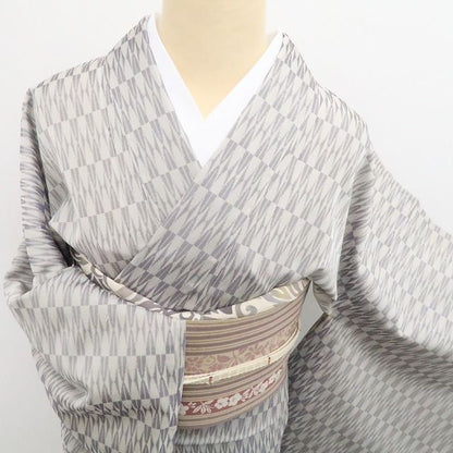 【新古品】tomihisa 新品 単衣 さが美謹製 着物 正絹 仕付け糸付 お召 7944