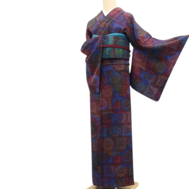 【新古品】tomihisa 新品 単衣 前田仁仙 落款 京友禅 着物 正絹 仕付け糸付 小紋 7947