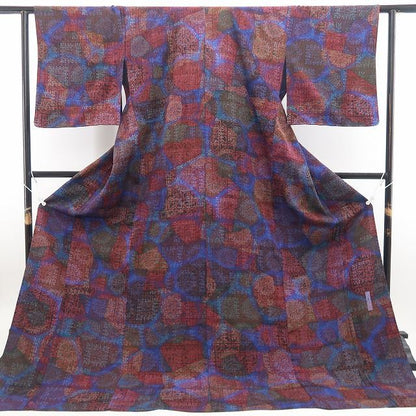 【新古品】tomihisa 新品 単衣 前田仁仙 落款 京友禅 着物 正絹 仕付け糸付 小紋 7947