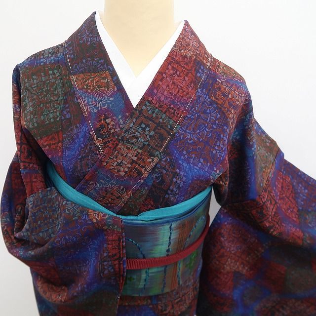 【新古品】tomihisa 新品 単衣 前田仁仙 落款 京友禅 着物 正絹 仕付け糸付 小紋 7947