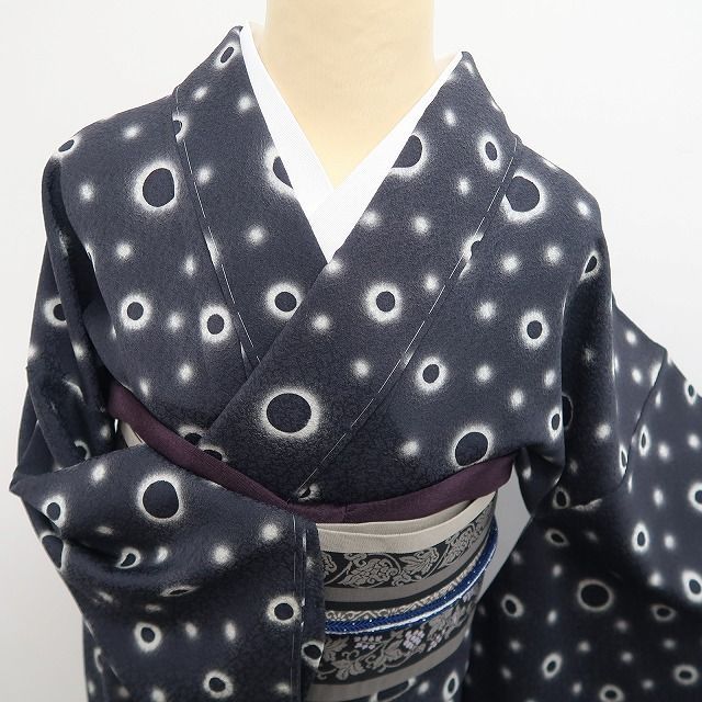 【新古品】tomihisa 新品 樋熊哲也 落款 銀河 着物 正絹 仕付け糸付 小紋 7951