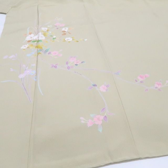 【新古品】tomihisa 新品 手描き友禅 着物 正絹 仕付け糸付 トールサイズ 訪問着 7958