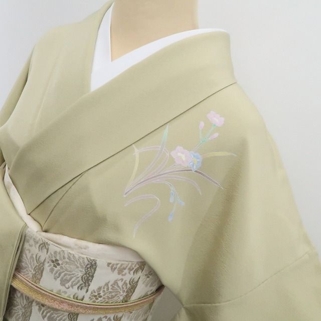 【新古品】tomihisa 新品 手描き友禅 着物 正絹 仕付け糸付 トールサイズ 訪問着 7958