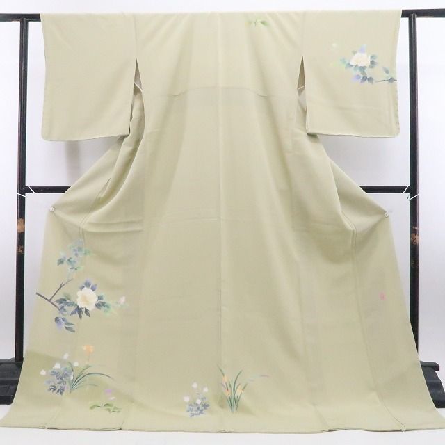 【新古品】tomihisa 新品 手描き友禅 落款 峰山 着物 正絹 仕付け糸付 訪問着 7963