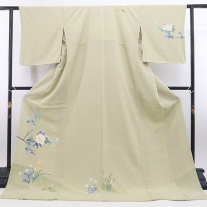 【新古品】tomihisa 新品 手描き友禅 落款 峰山 着物 正絹 仕付け糸付 訪問着 7963