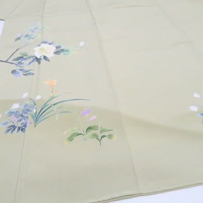 【新古品】tomihisa 新品 手描き友禅 落款 峰山 着物 正絹 仕付け糸付 訪問着 7963