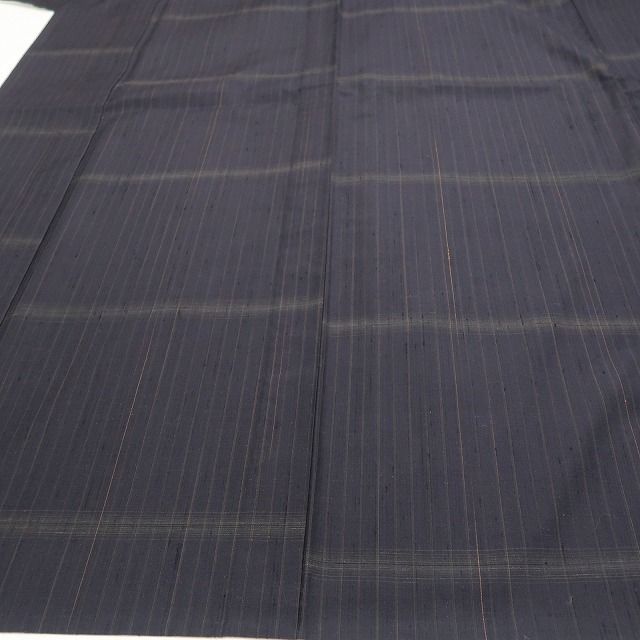 【新古品】tomihisa 新品 単衣 越後おぐに くるまや工房謹製 ますいわ屋扱い 柿泥染 着物 仕付け糸付 小千谷紬 7971