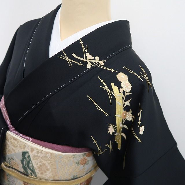 【新古品】tomihisa 新品 金駒刺繍 花筏 着物 正絹 仕付け糸付 訪問着 7985