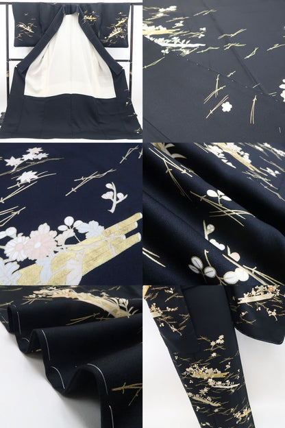 【新古品】tomihisa 新品 金駒刺繍 花筏 着物 正絹 仕付け糸付 訪問着 7985