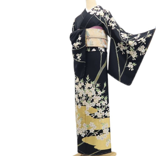 【新古品】tomihisa 新品 桜 落款 着物 正絹 仕付け糸付 作家物 訪問着 7986