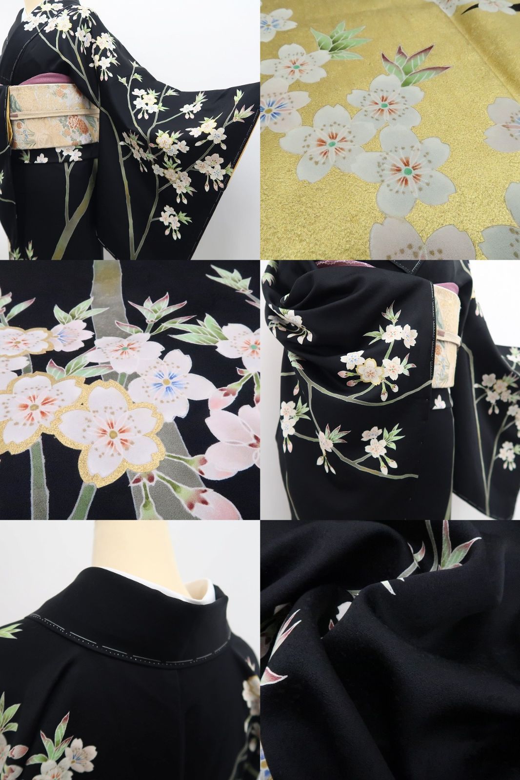 【新古品】tomihisa 新品 桜 落款 着物 正絹 仕付け糸付 作家物 訪問着 7986
