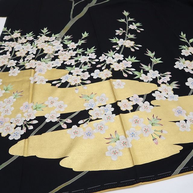 【新古品】tomihisa 新品 桜 落款 着物 正絹 仕付け糸付 作家物 訪問着 7986