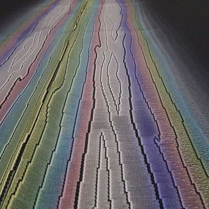 【新品・小紋】縦縞 着物 正絹 仕付け糸付 tomihisa”やわらかな色を重ねて洒落心を満たす”9522
