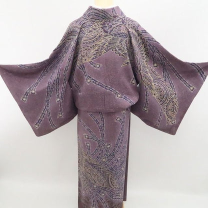【新品・訪問着】孔雀 着物 正絹 仕付け糸付 トールサイズ tomihisa”優雅な羽に魅せられる格調の晴れ姿”9571