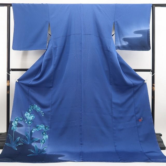 【新品・訪問着】藤林徳扇 落款 胡蝶蘭 銀通し 着物 正絹 仕付け糸付 トールサイズ tomihisa“面影留めて和に染まる華”9598
