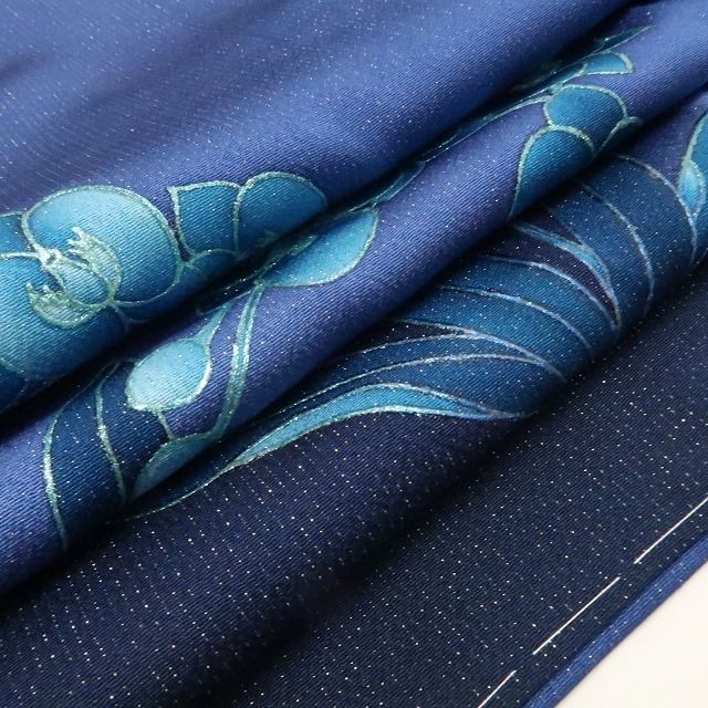 【新品・訪問着】藤林徳扇 落款 胡蝶蘭 銀通し 着物 正絹 仕付け糸付 トールサイズ tomihisa“面影留めて和に染まる華”9598
