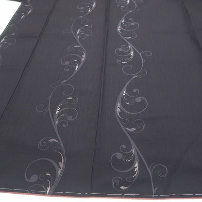 【美品・お召】唐草 着物 正絹 仕付け糸付 tomihisa“心の中に滑りこみお洒落ごころに明かりを灯す”9600