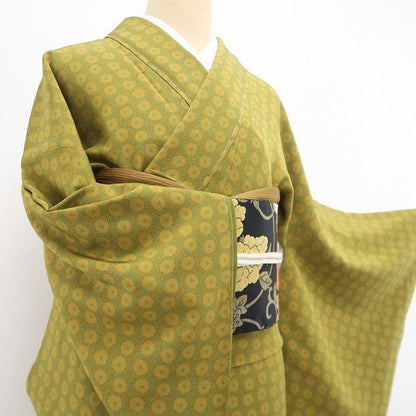 【新品・江戸小紋】人間国宝 中村勇二郎 落款 着物 正絹 仕付け糸付 tomihisa”近づくほど美しい緻密な染めの世界”9604