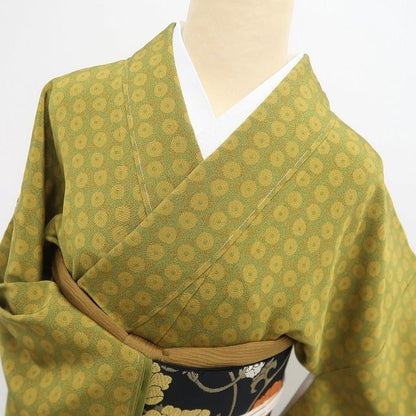 【新品・江戸小紋】人間国宝 中村勇二郎 落款 着物 正絹 仕付け糸付 tomihisa”近づくほど美しい緻密な染めの世界”9604
