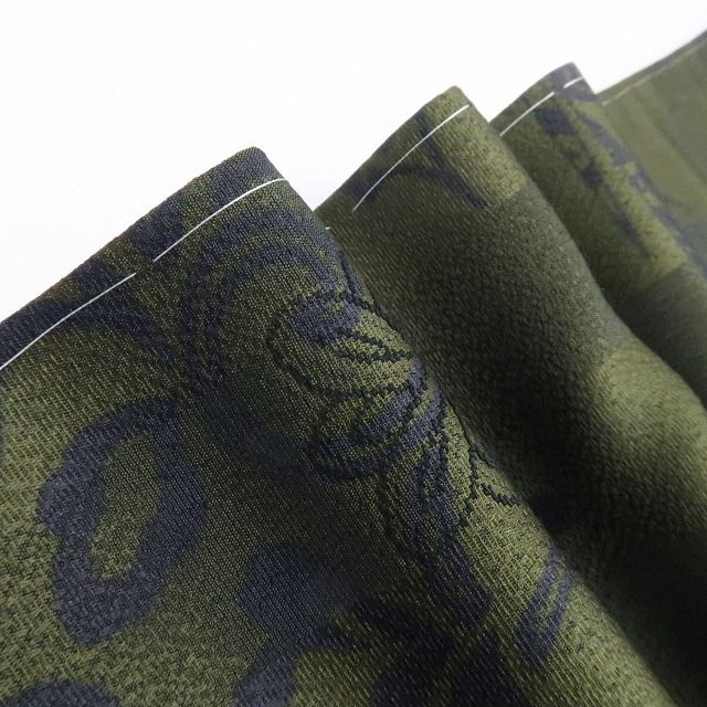 【新品・付下げ/袋帯】２点セット 銀花仙 向日葵 着物 正絹 仕付け糸付 tomihisa”シックに華やぐ向日葵の気品”9608