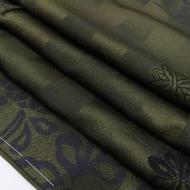 【新品・付下げ/袋帯】２点セット 銀花仙 向日葵 着物 正絹 仕付け糸付 tomihisa”シックに華やぐ向日葵の気品”9608