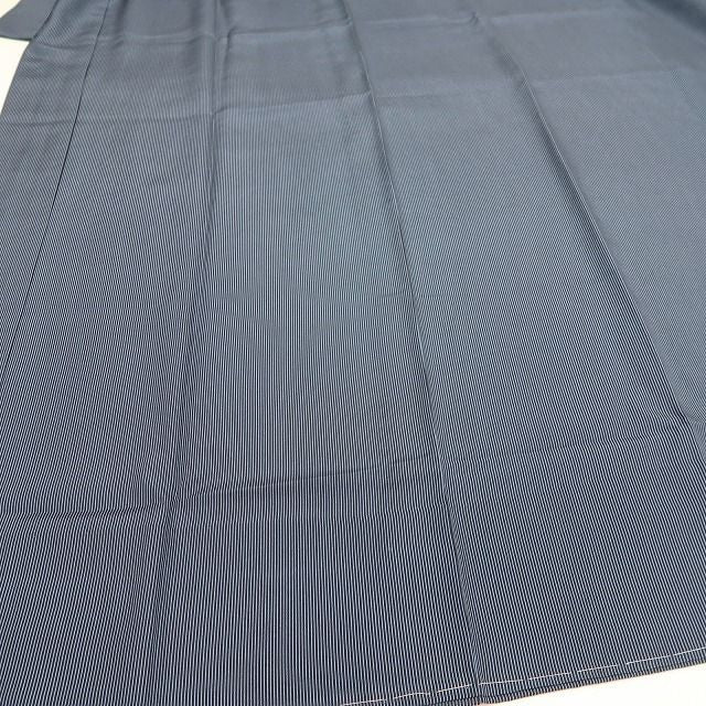【新品・長襦袢】縦縞 着物 正絹 仕付け糸付 tomihisa”端正な縦縞で装いを整えて”9611