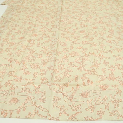 【美品・長襦袢】鳥獣戯画 洗える着物 tomihisa”やさしい彩りに宿る鳥獣戯画の遊び心”9612