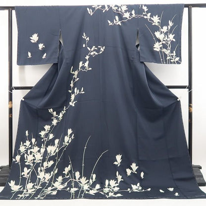 【新品・訪問着】刺繍 木蓮 着物 正絹 仕付け糸付 tomihisa”咲き広がる木蓮の気品を纏って”9614