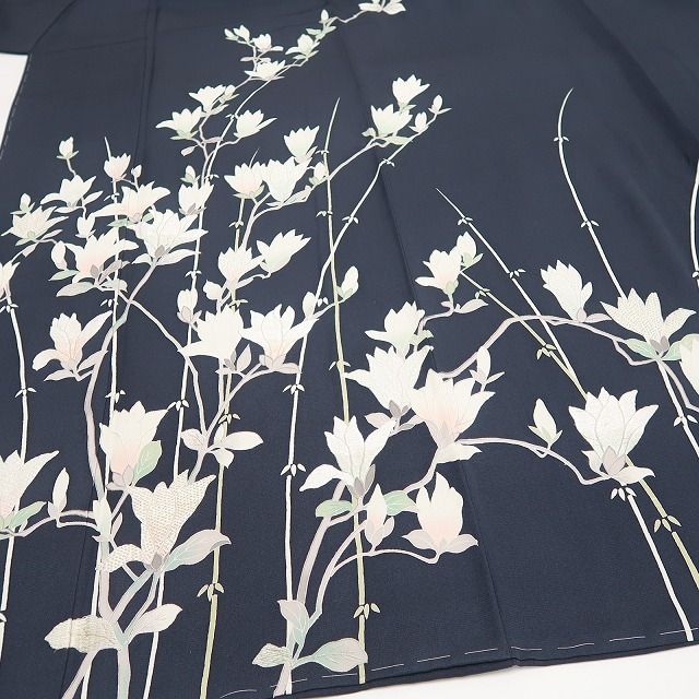 【新品・訪問着】刺繍 木蓮 着物 正絹 仕付け糸付 tomihisa”咲き広がる木蓮の気品を纏って”9614