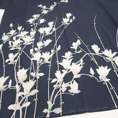 【新品・訪問着】刺繍 木蓮 着物 正絹 仕付け糸付 tomihisa”咲き広がる木蓮の気品を纏って”9614