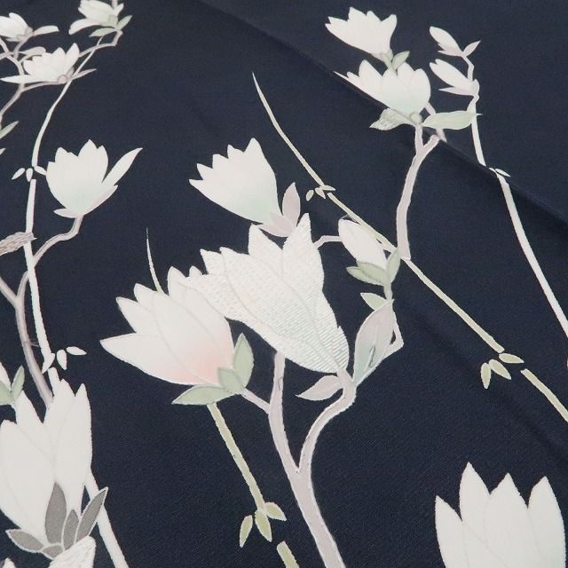 【新品・訪問着】刺繍 木蓮 着物 正絹 仕付け糸付 tomihisa”咲き広がる木蓮の気品を纏って”9614