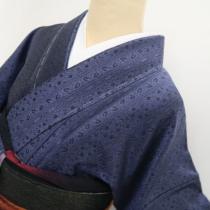 【新品・付下げ】更紗 お召 着物 正絹 仕付け糸付 tomihisa”多彩色で魅せるお洒落自慢の更紗”9615