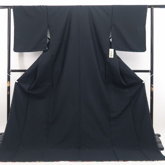 【新品・小紋】BANKAN モノトーン ドット 水玉 洗える着物 トールサイズ tomihisa”モノトーンに忍ばせたカラフルな洒落心”9619