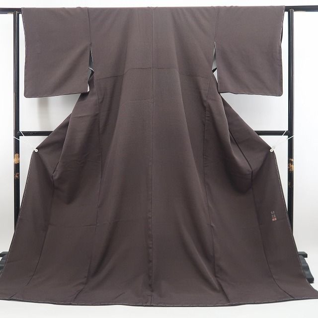 【新品・江戸小紋】伝統工芸士 服部光擴 落款 着物 正絹 仕付け糸付 ワイドサイズ tomihisa”遠目には無地近づけば極細の美”9620