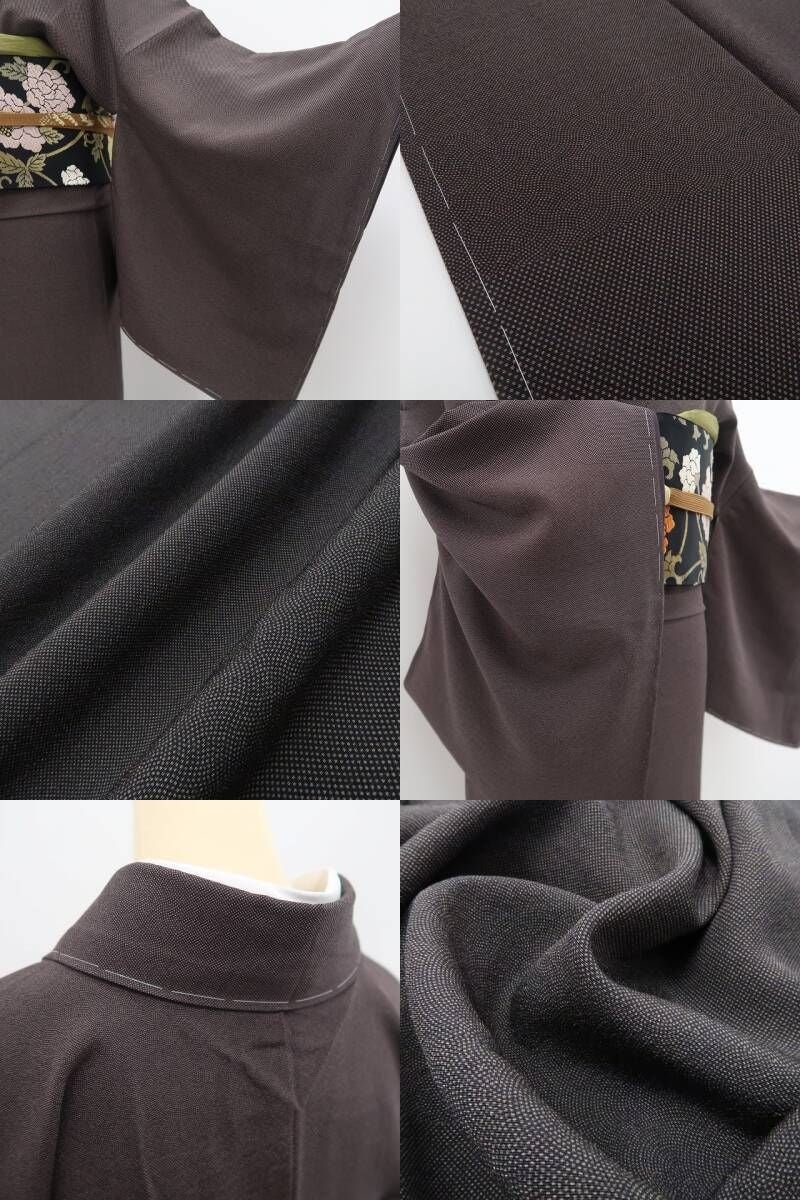 【新品・江戸小紋】伝統工芸士 服部光擴 落款 着物 正絹 仕付け糸付 ワイドサイズ tomihisa”遠目には無地近づけば極細の美”9620