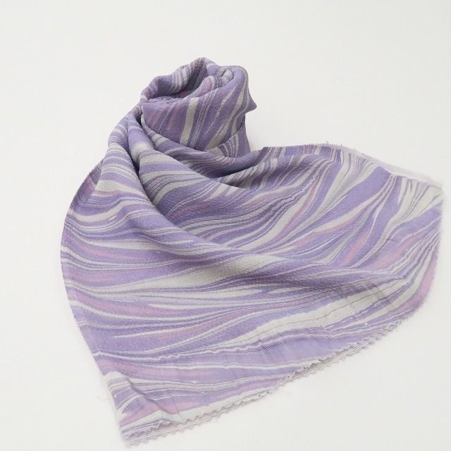 【美品・帯揚げ】着物 正絹 和装小物 tomihisa”装いにリズムを添える菫の彩り”9630